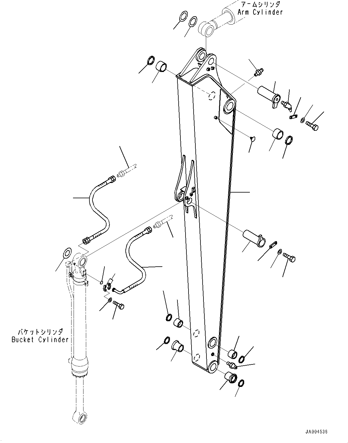 Tube(Boom,Arm and Bucket Cylinder Piping) (203-62-15111) KOMATSU