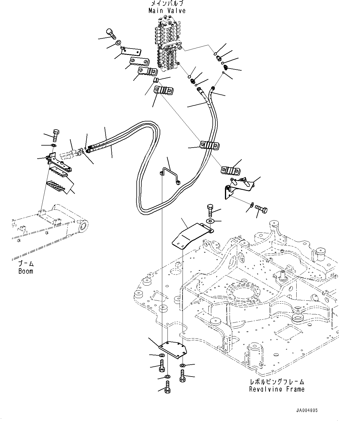 Hose(Boom Cylinder,Piping) (22P-62-13220) KOMATSU