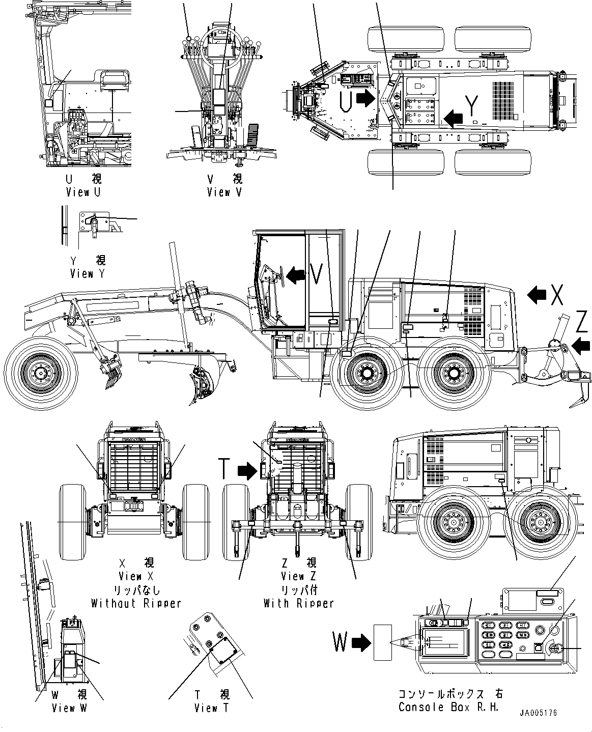 Plate, Warning, Bank Control 09819-03000 KOMATSU