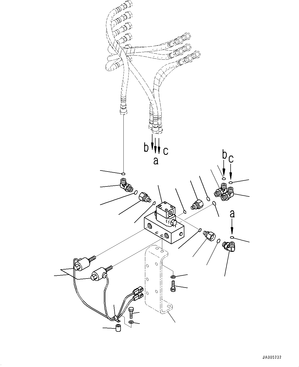 Bracket(Proportional Pressure Control (PPC) Valve Piping,Boom Cylinder Lock Valve Piping) (21T-64-36631) KOMATSU