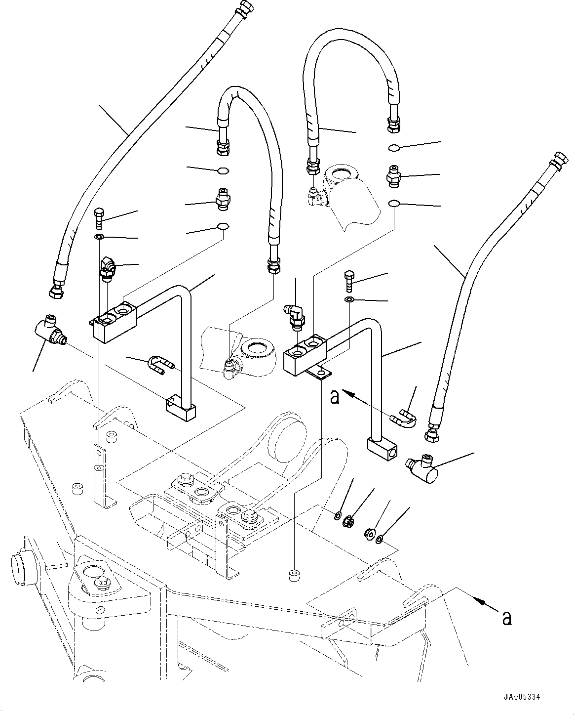 Трубка левая 416-904-1311 KOMATSU
