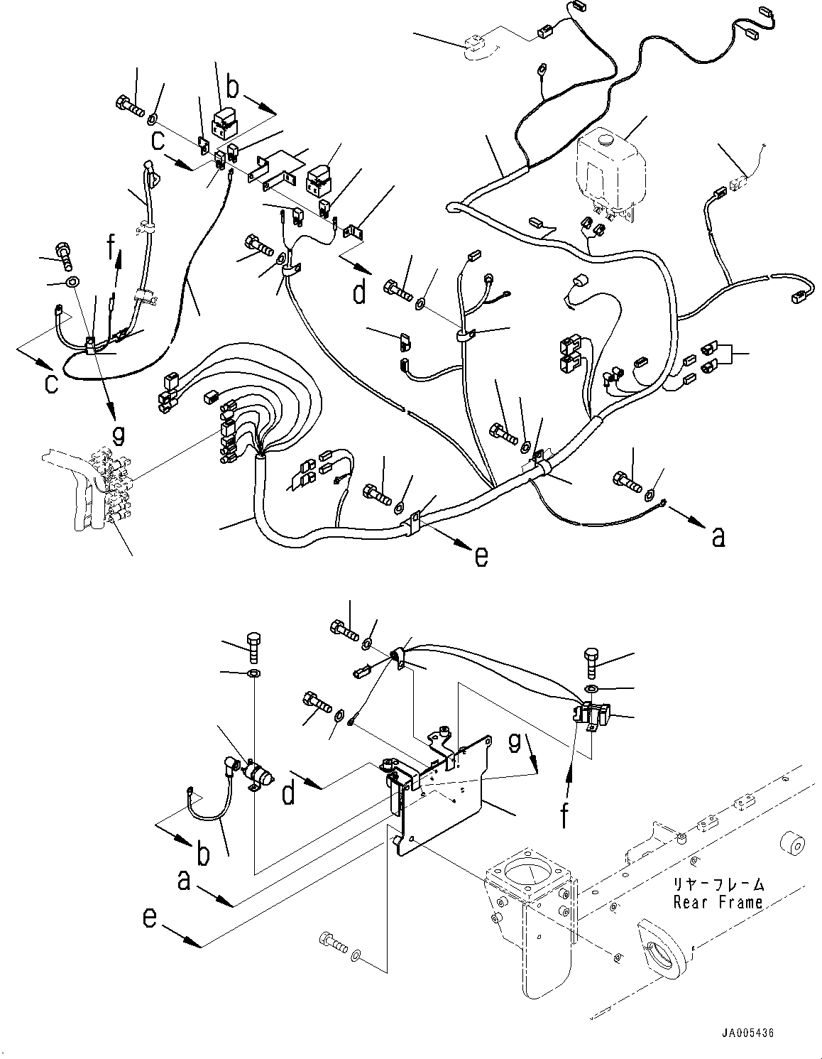 Wiring Harness(Battery Box,Rear Combination Lamp and Number Plate,Without Battery Disconnect Switch) (418-06-41321) KOMATSU