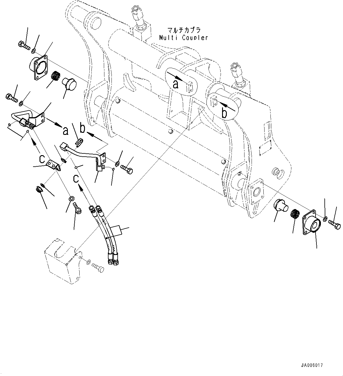 Шланг с торцевым уплотнением 02753-203A3 KOMATSU