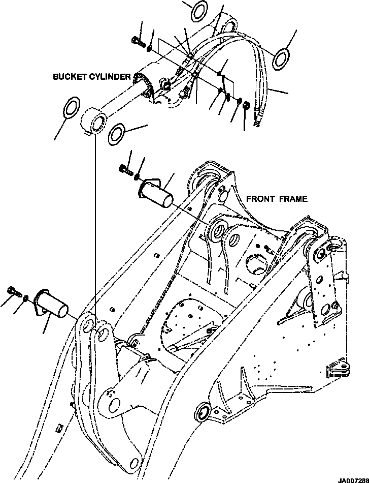 Hose(Hydraulic Piping,Bucket Cylinder Piping) (423-62-52370) KOMATSU