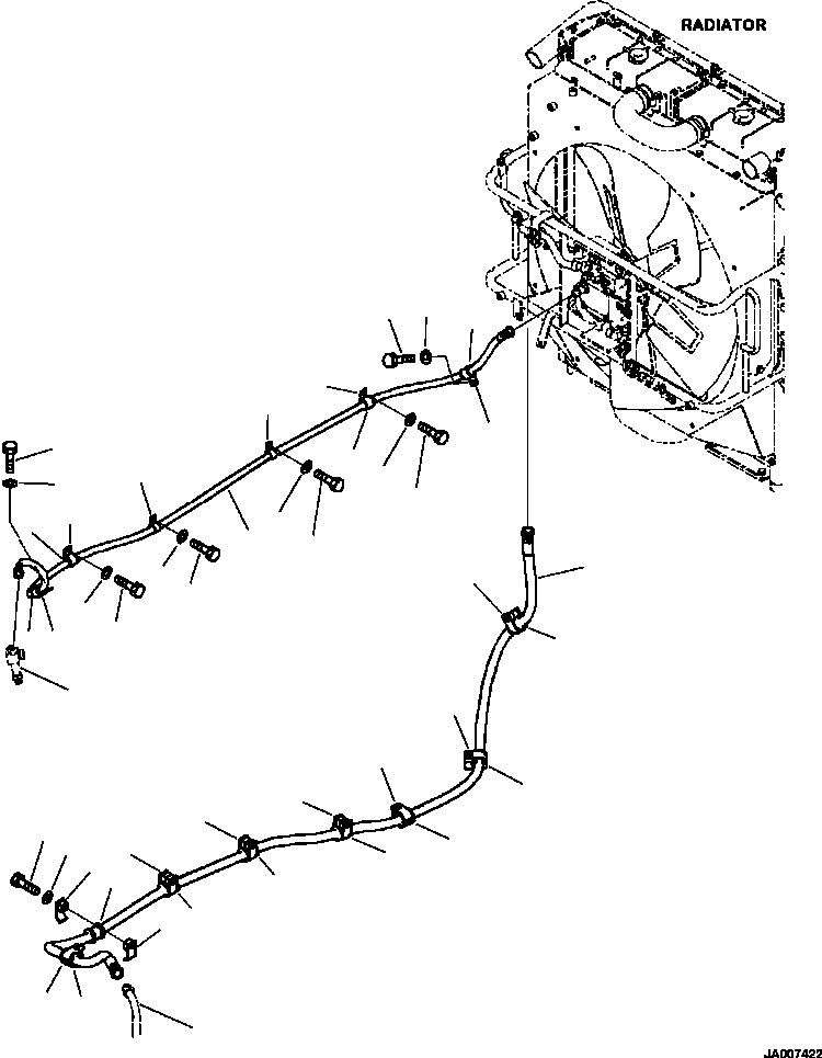 Tube(Brake Control,Accumulator Charge Valve Mounting,With North America Regulation Arrangement Accumulator) (423-43-53170) KOMATSU