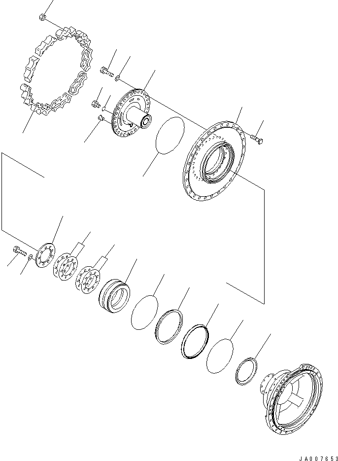 Бортовой редуктор в сборе 14X-27-00271 KOMATSU