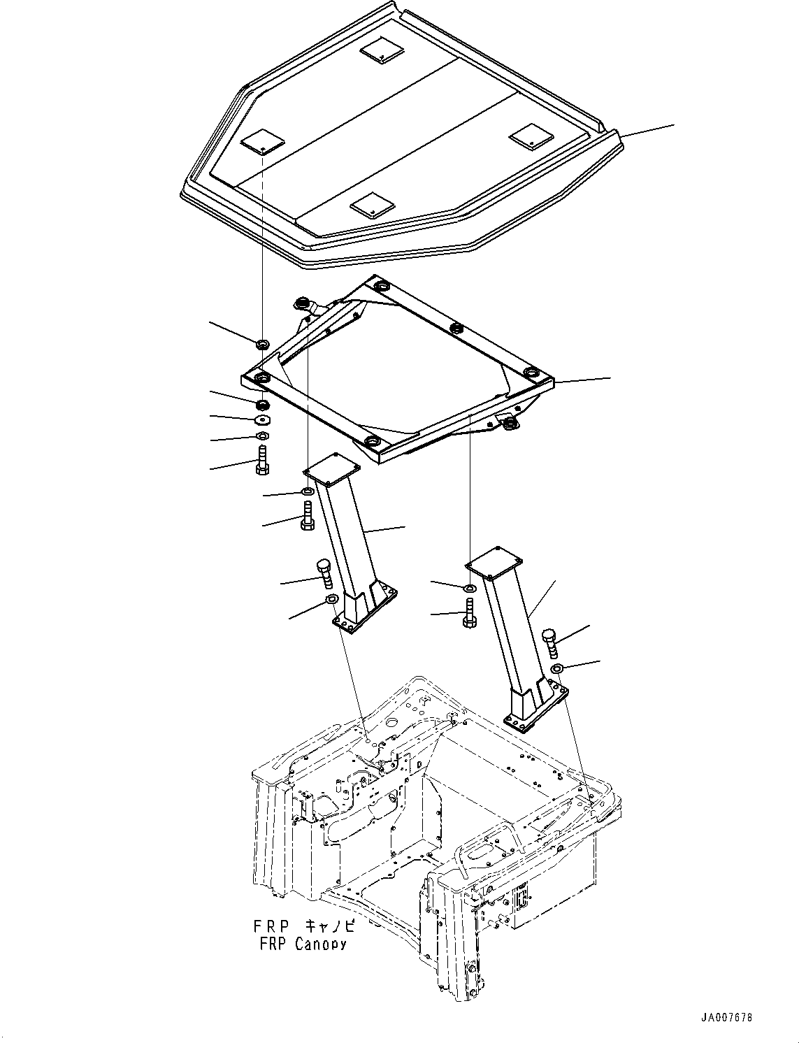 Pole, L.H. 14X-906-5131 KOMATSU