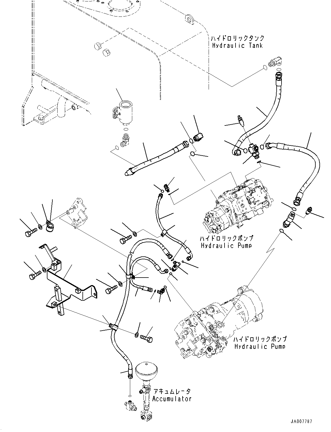 Case(Hydraulic Piping,Strainer and Piping) (421-43-22562) KOMATSU