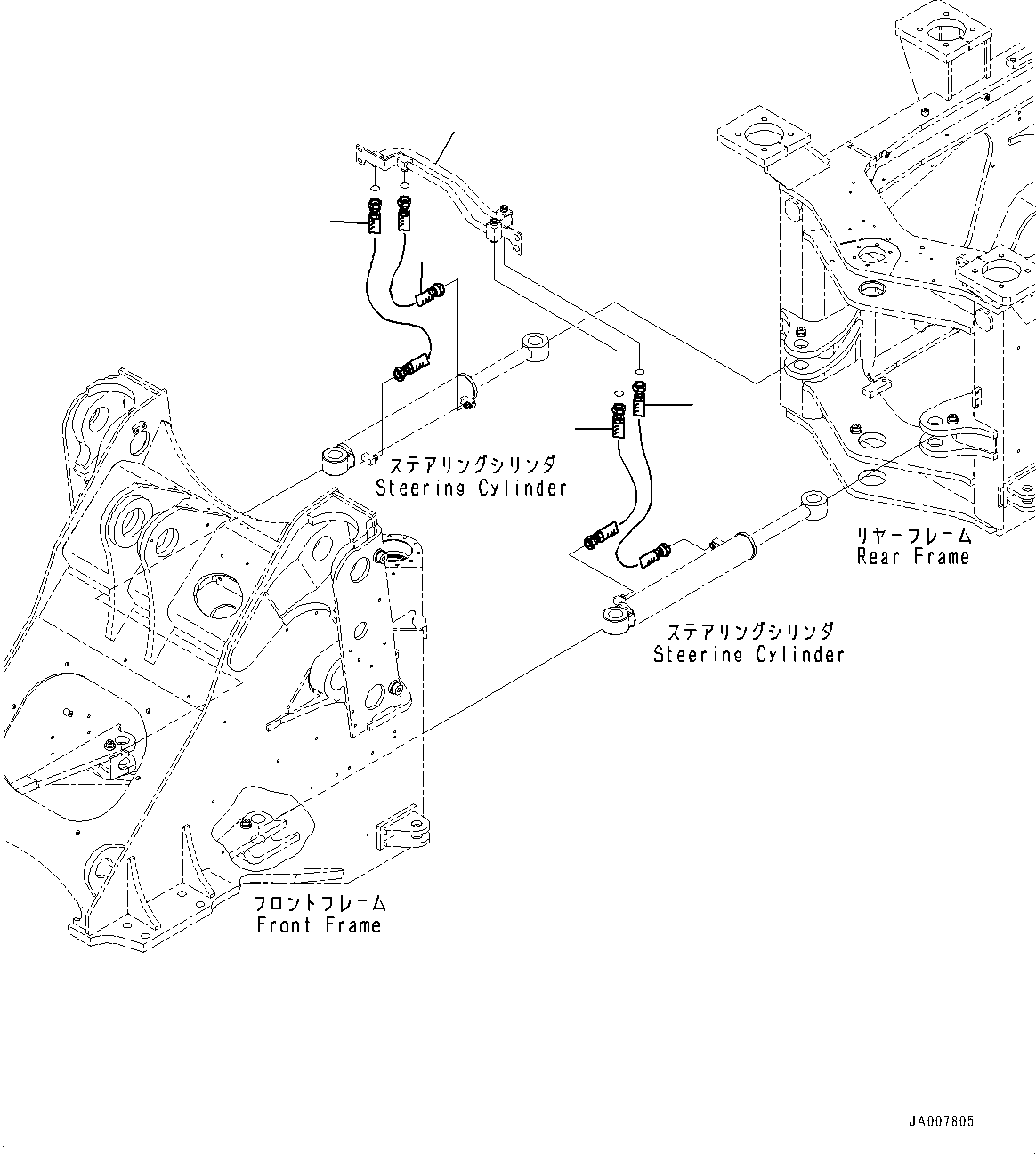 Tube(Steering Hydraulic Piping,Steering Demand Valve Piping) (423-62-46110) KOMATSU