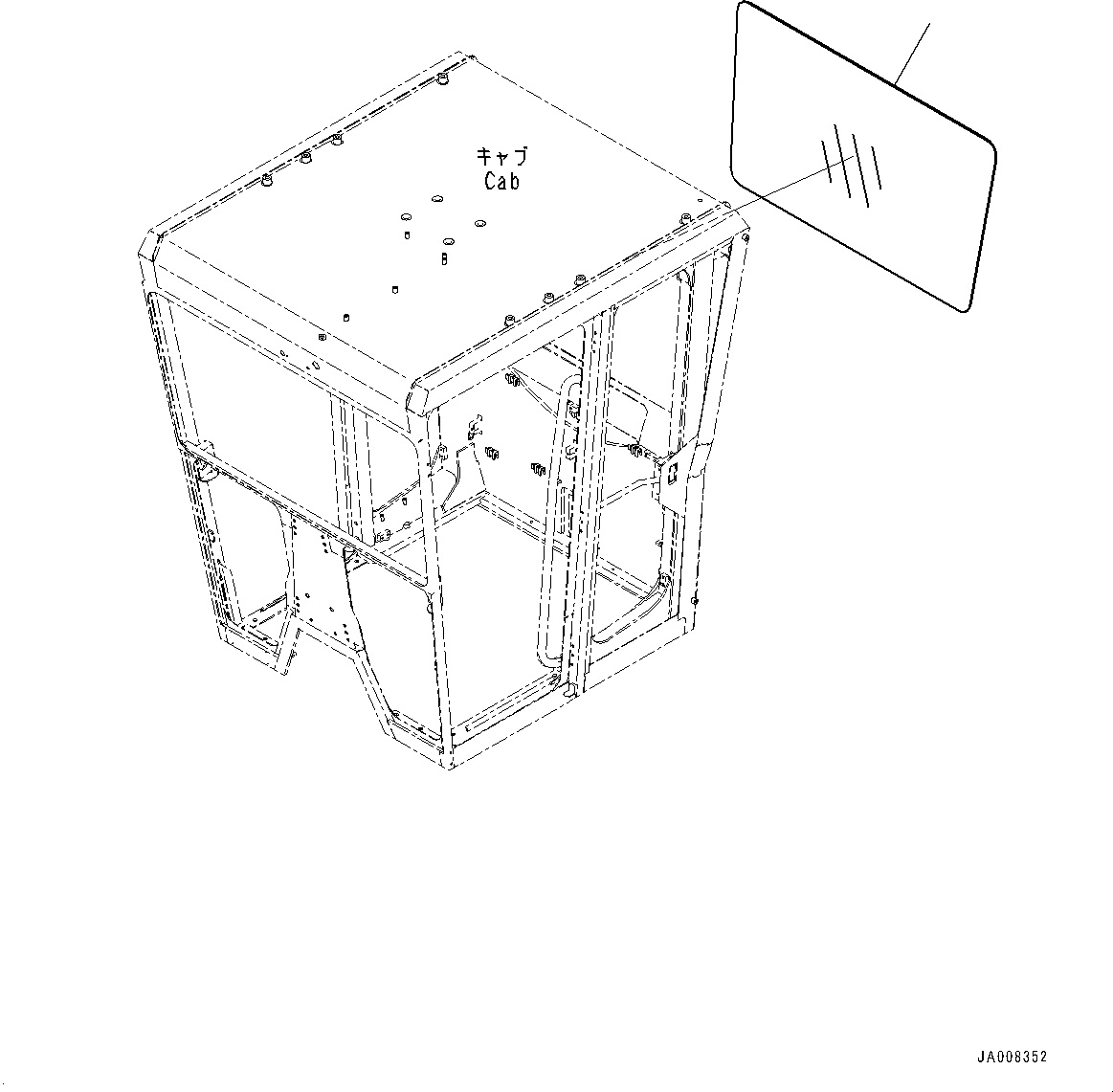 Стекло 23A-953-1130 KOMATSU