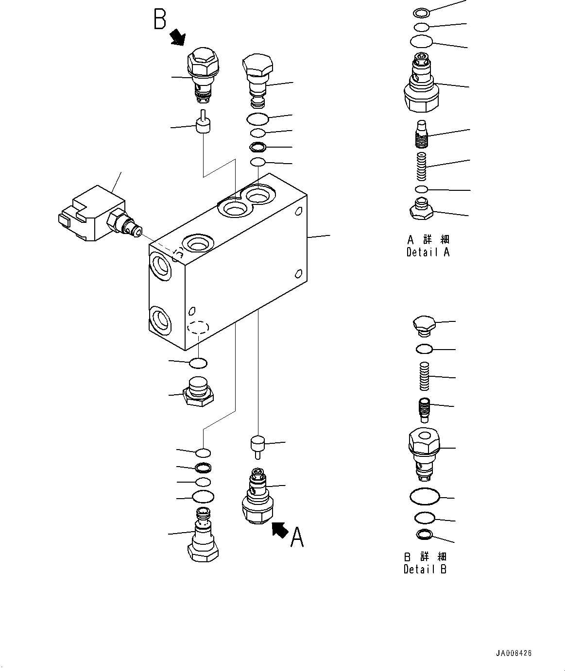 Valve, Pilot Check 23C-61-61600 KOMATSU