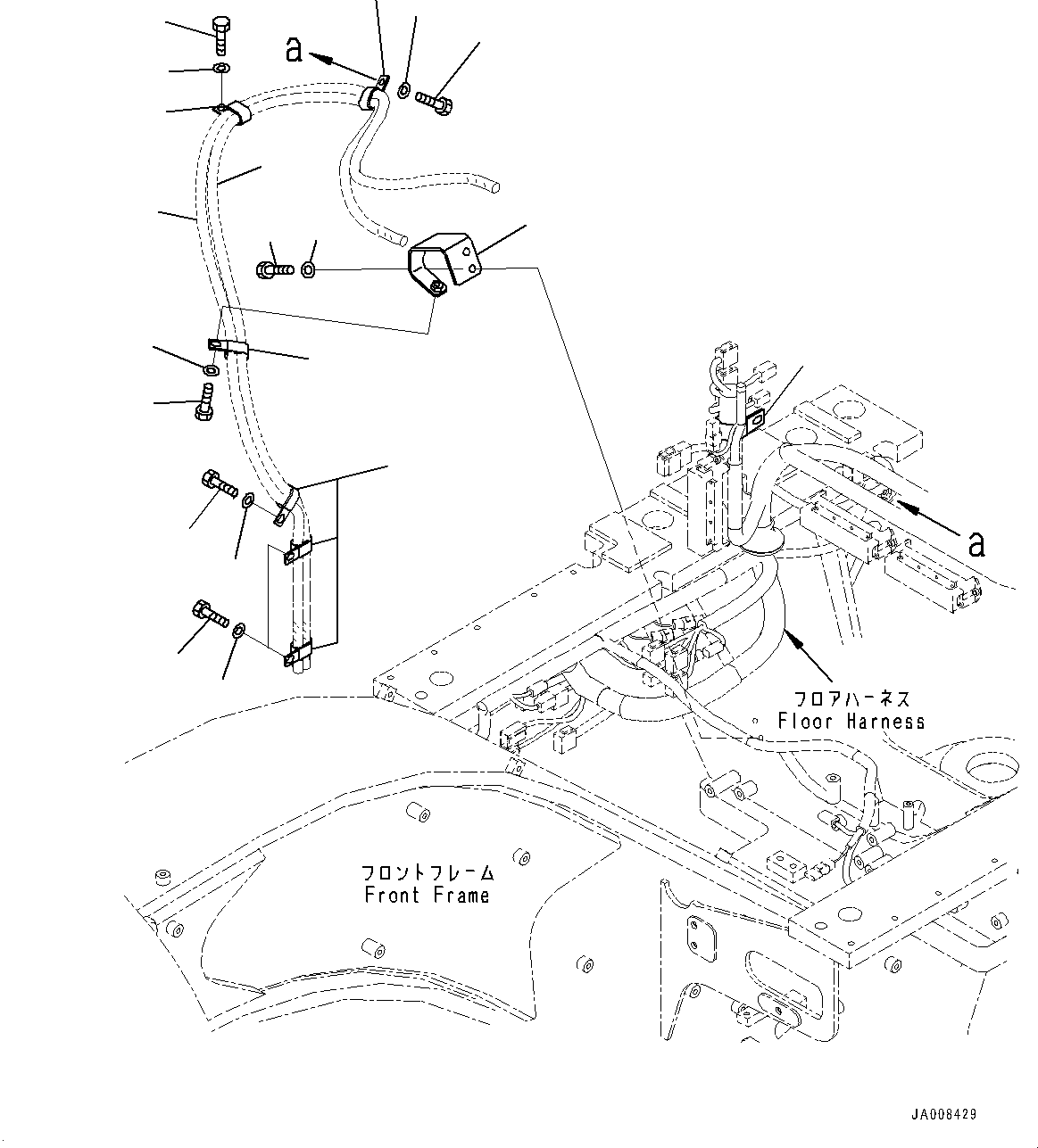 Hose(Floor Frame,Air Conditioner Drain Piping Mounting) (23C-07-63190) KOMATSU