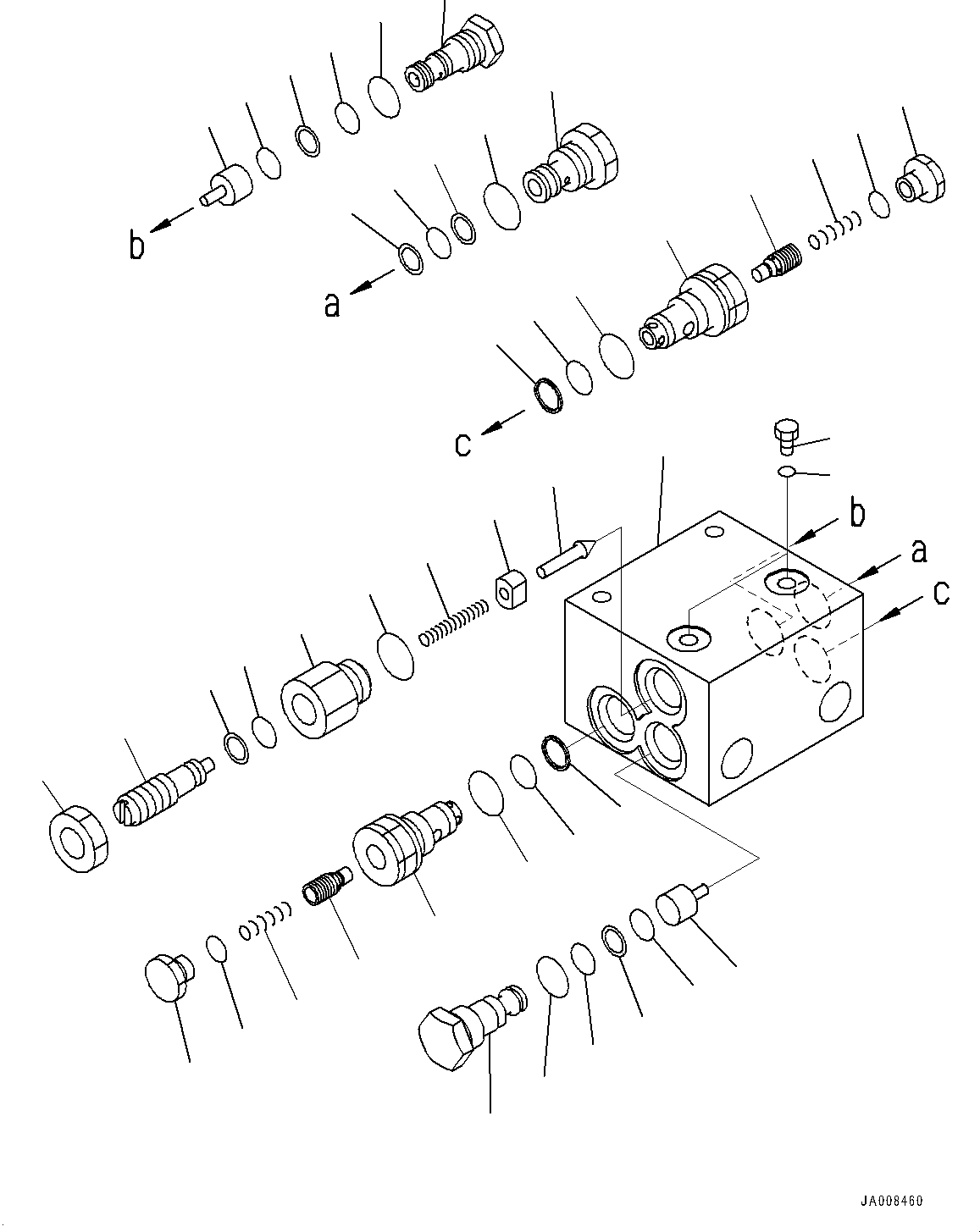 Valve, Pilot Check 23C-61-67100 KOMATSU