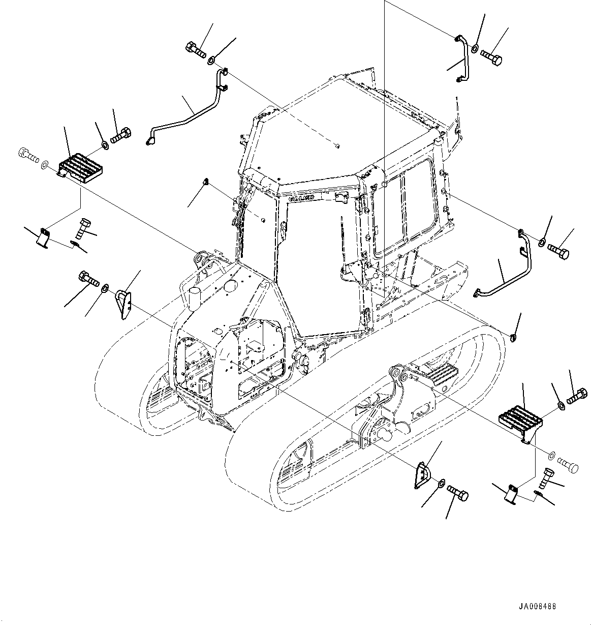 Handrail, R.H. 11Y-916-6180 KOMATSU