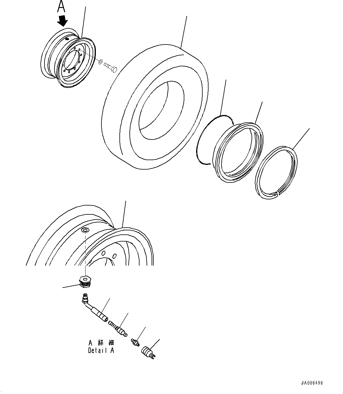 Tire and Rim Assembly 23C-30-61700 KOMATSU
