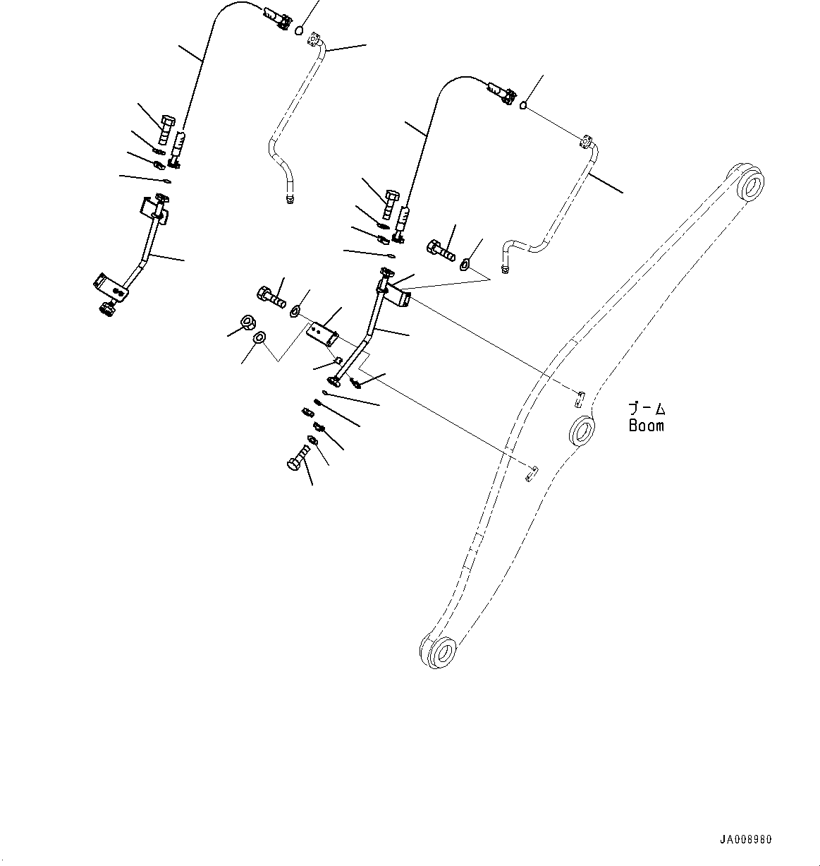 Tube(Hydraulic Piping,PPC Valve Piping, Front,With 3-Spool Control Valve) (423-877-4122) KOMATSU