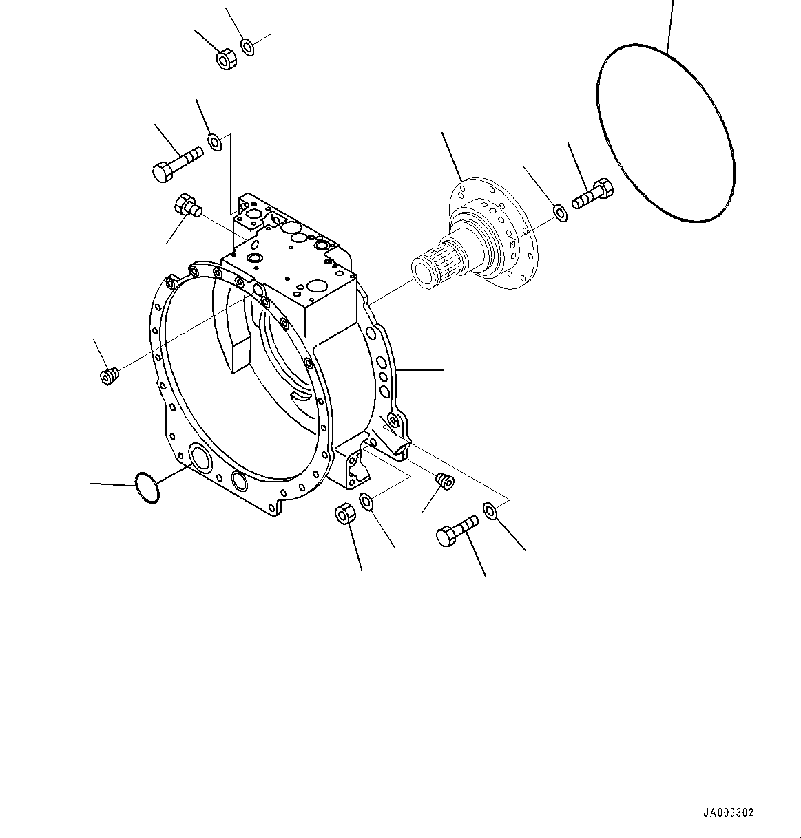 Shaft(Torque Converter and Transmission,Bare) (562-13-42520) KOMATSU