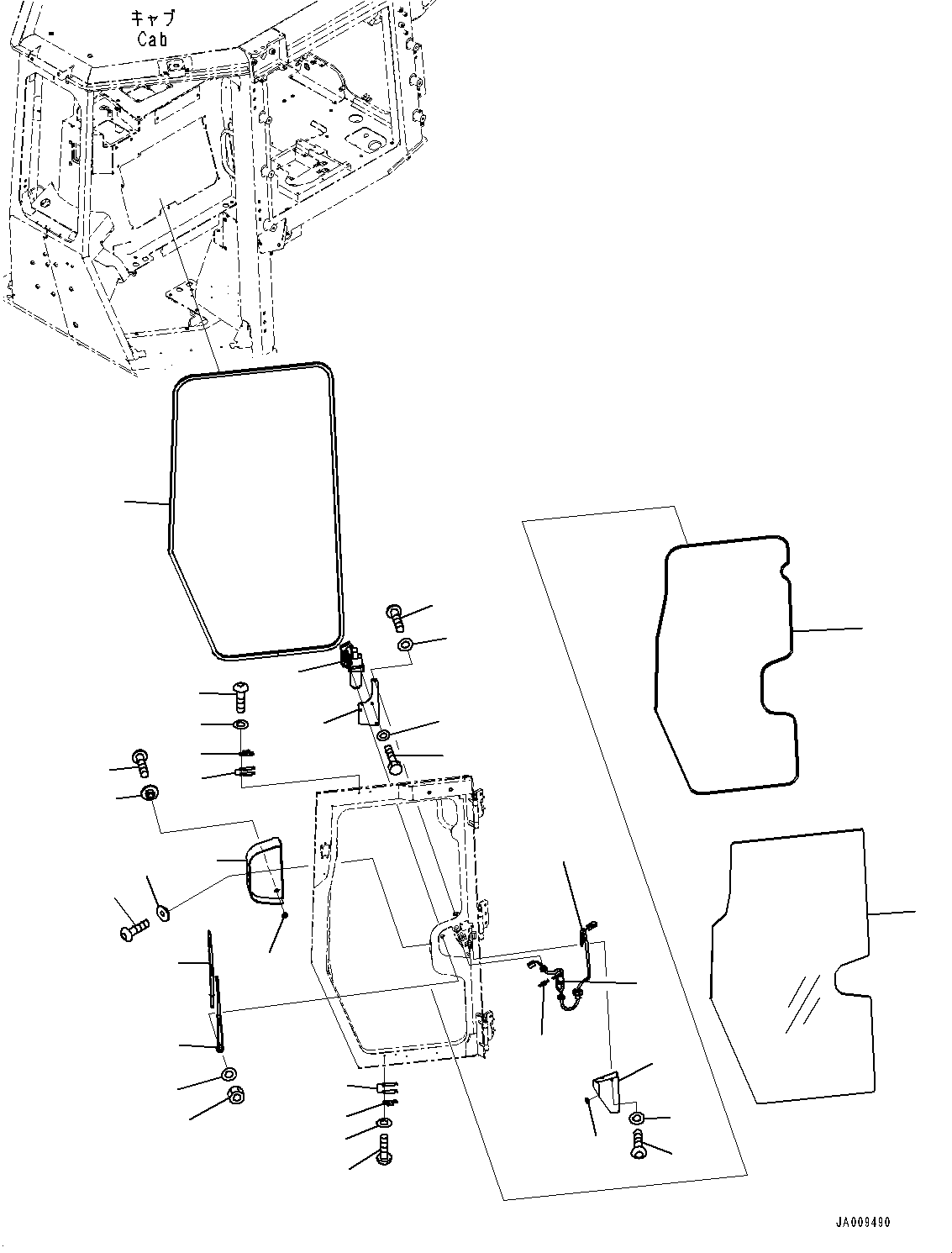 Стекло 12Y-54-27271 KOMATSU