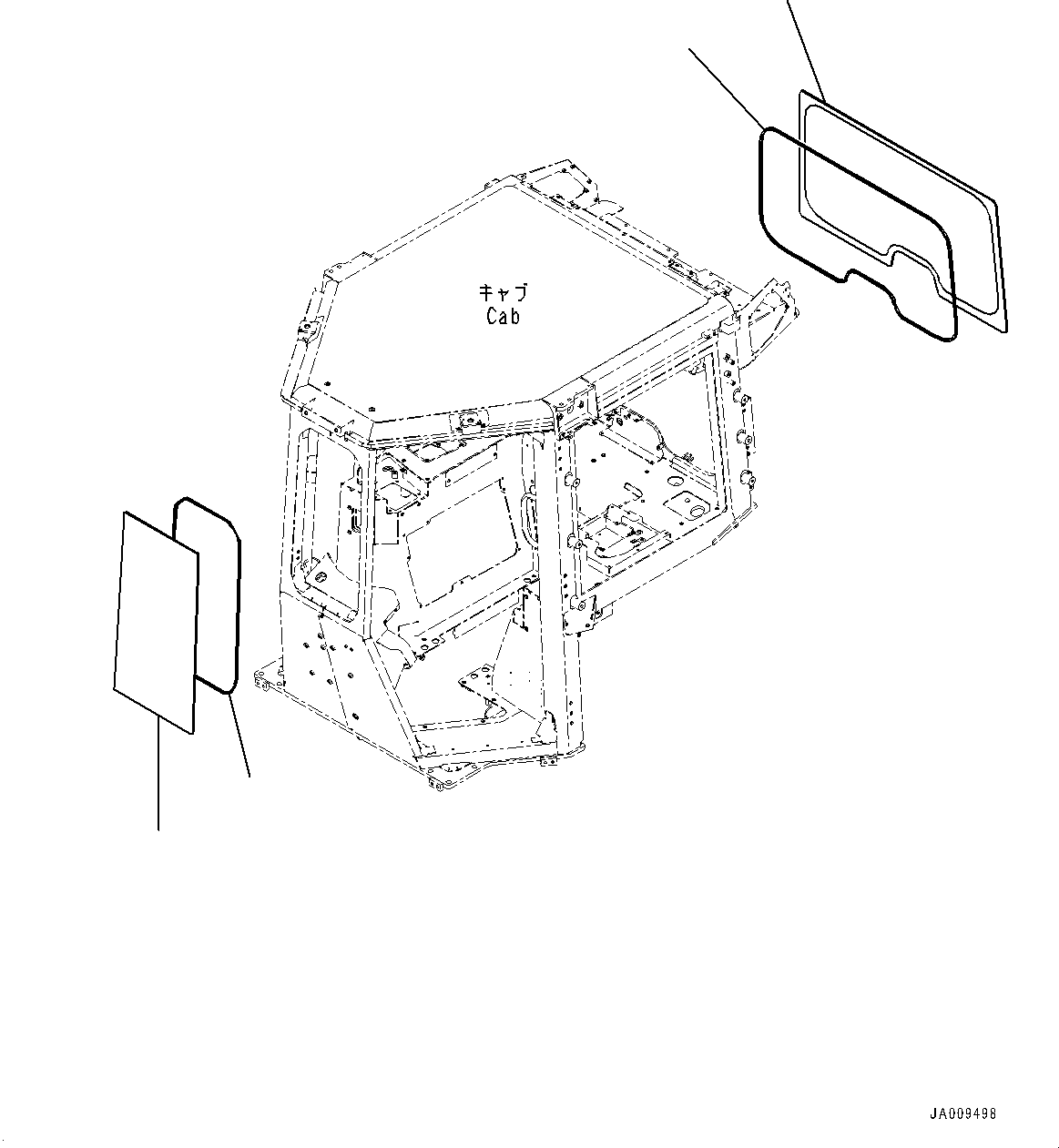 Стекло 12Y-54-27251 KOMATSU
