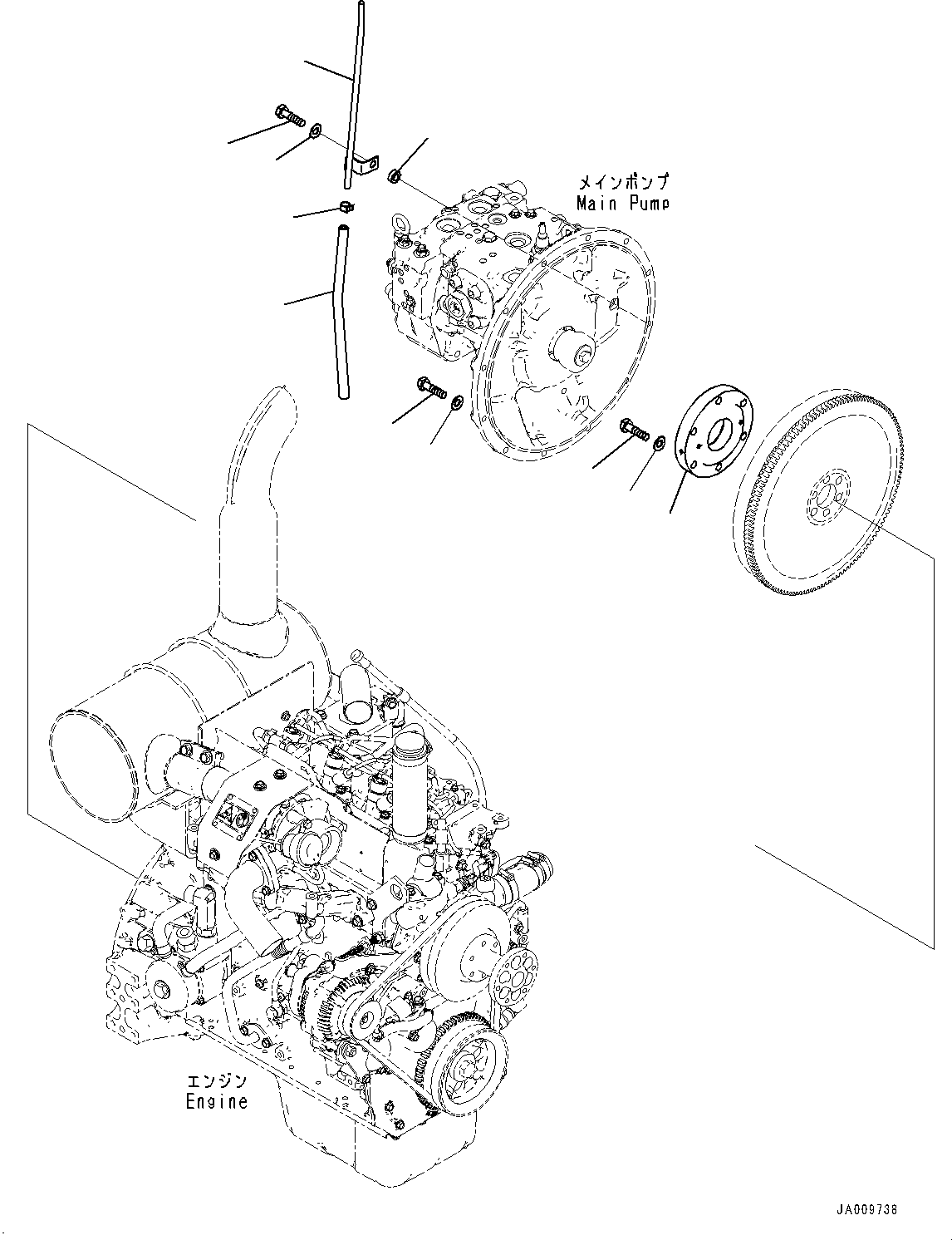 ENGINE 6271-Q0-DJ20 KOMATSU