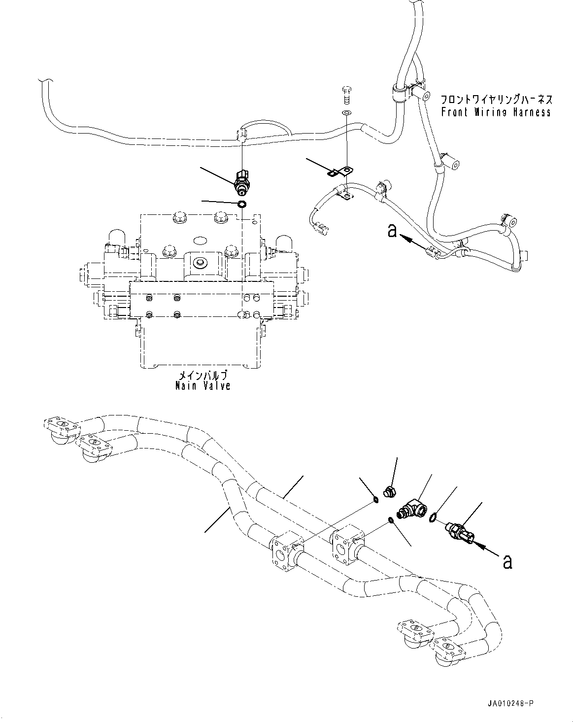 Трубка (гидравлика, трубопровод подъёмного цилиндра) (425-62-43310) KOMATSU