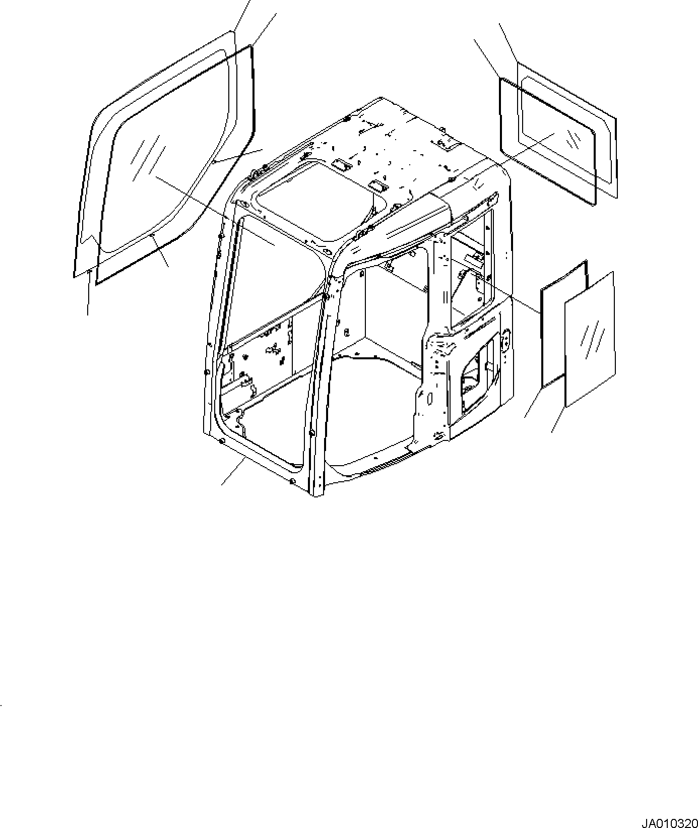 Кабина 22B-54-38181 KOMATSU