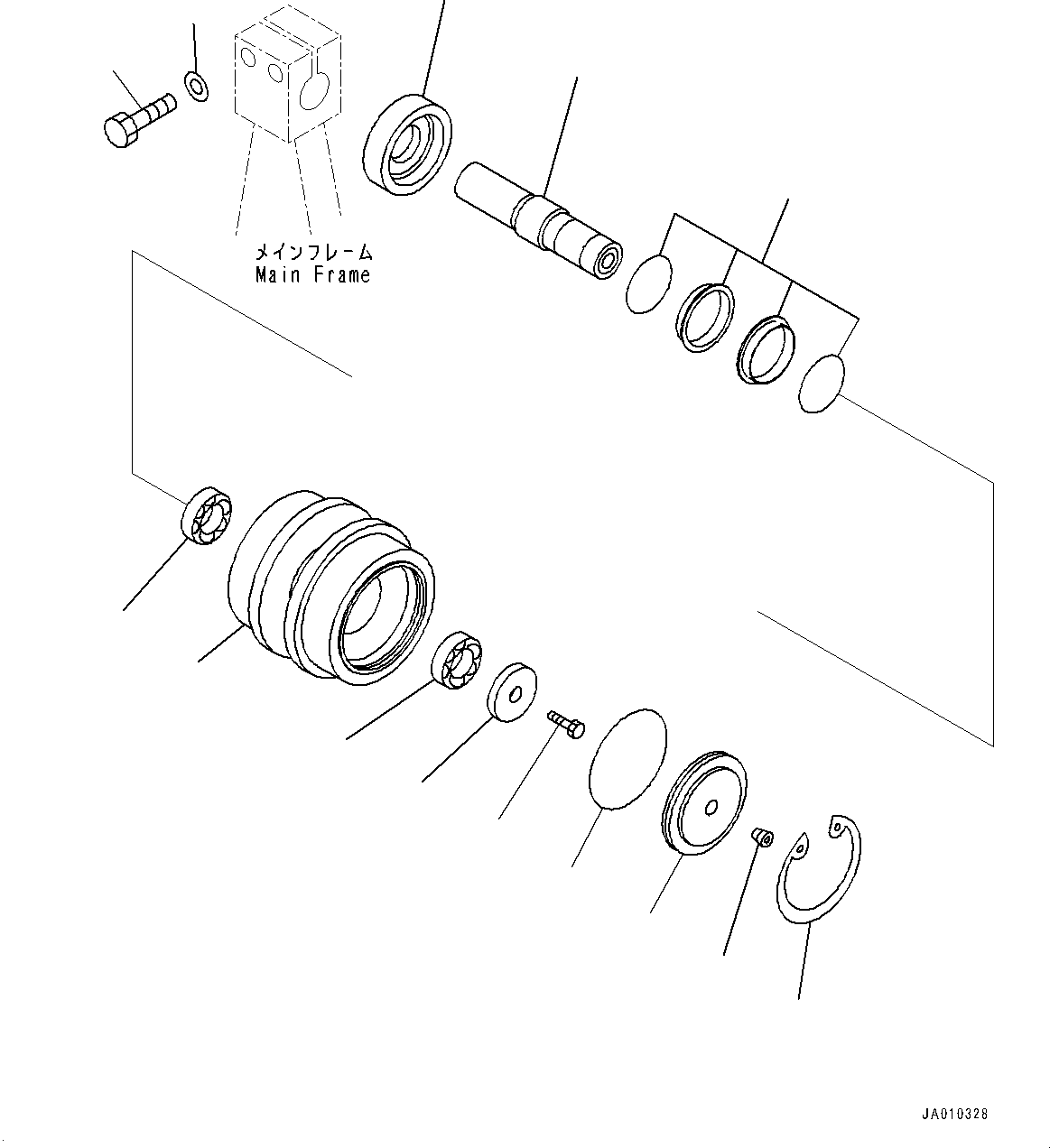 Carrier Roller Assembly 124-30-00133 KOMATSU