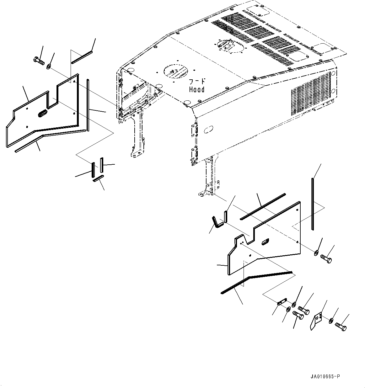 Panel, L.H. 425-S95-7720 KOMATSU