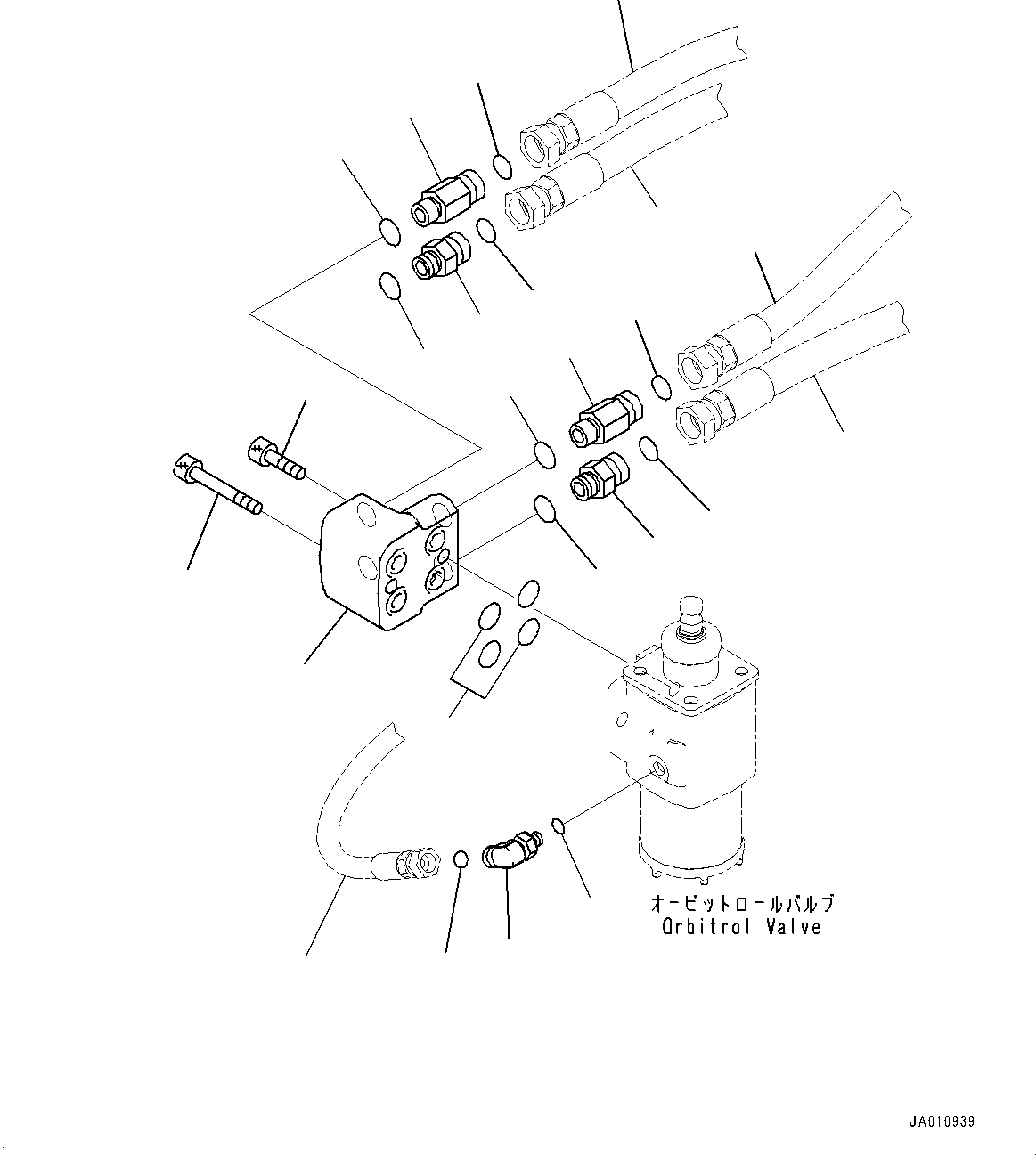Hose(Steering Demand Valve,Priority Valve Piping,With Emergency Steering, Automatic Control Type) (419-62-53920) KOMATSU