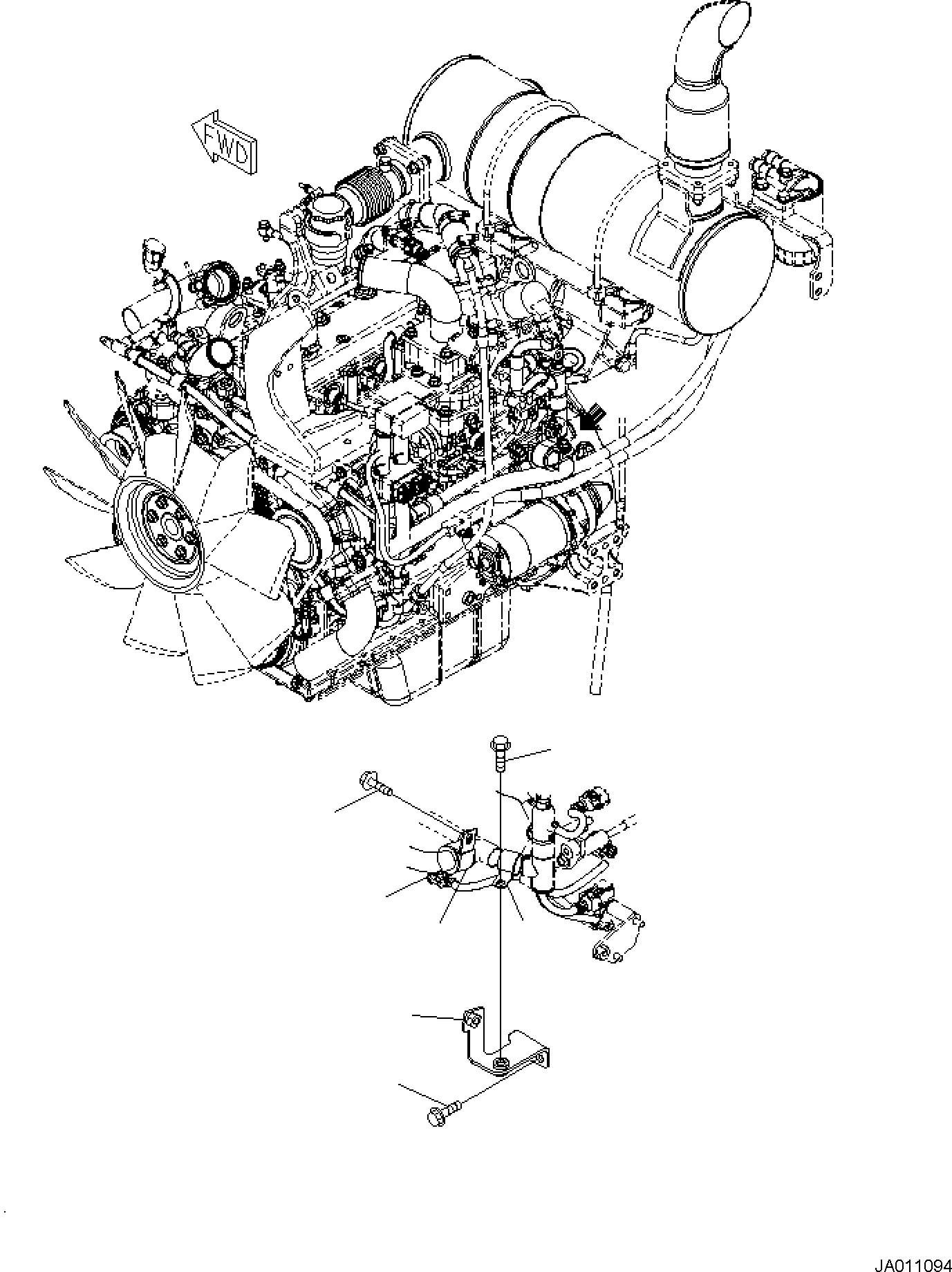 Кронштейн 22B-04-31151 KOMATSU