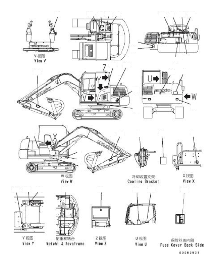 PLATE, MACHINE SPEC 22F-98-D8431 KOMATSU