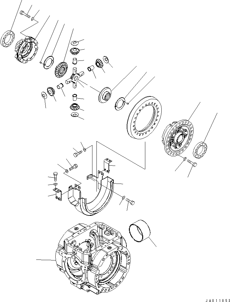 AXLE ASS'Y,REAR (423-23-30002) KOMATSU