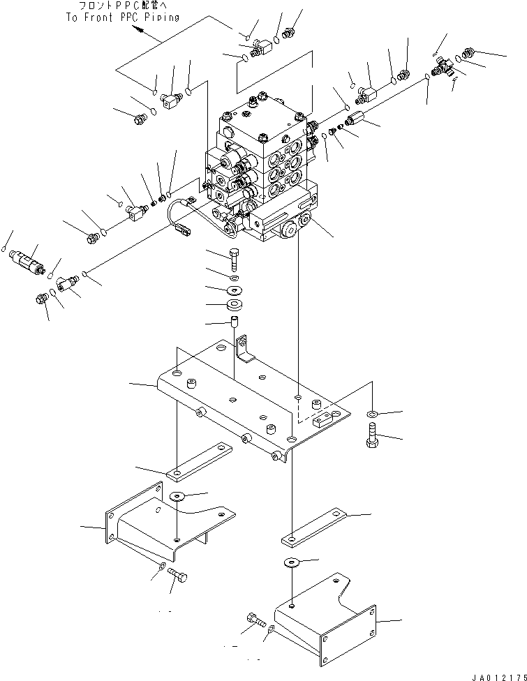 CONTROL VALVE ASS'Y,(SEE FIG. Y1664-01A0) (\0\723-54-16200) KOMATSU