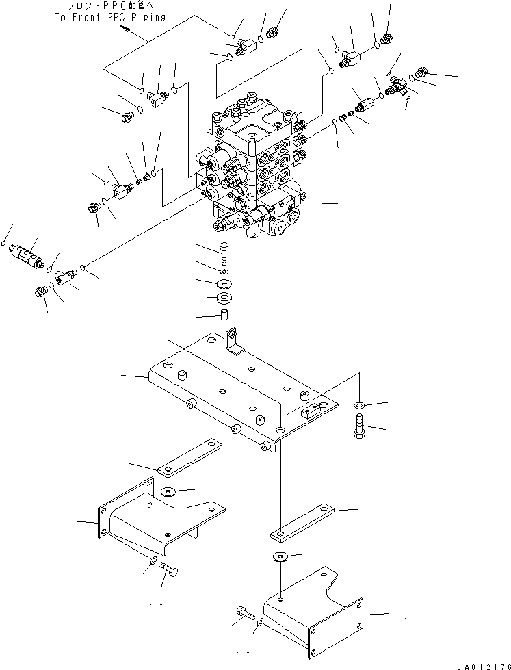 CONTROL VALVE ASS'Y,(SEE FIG. Y1664-11A0) (\0\723-54-16301) KOMATSU