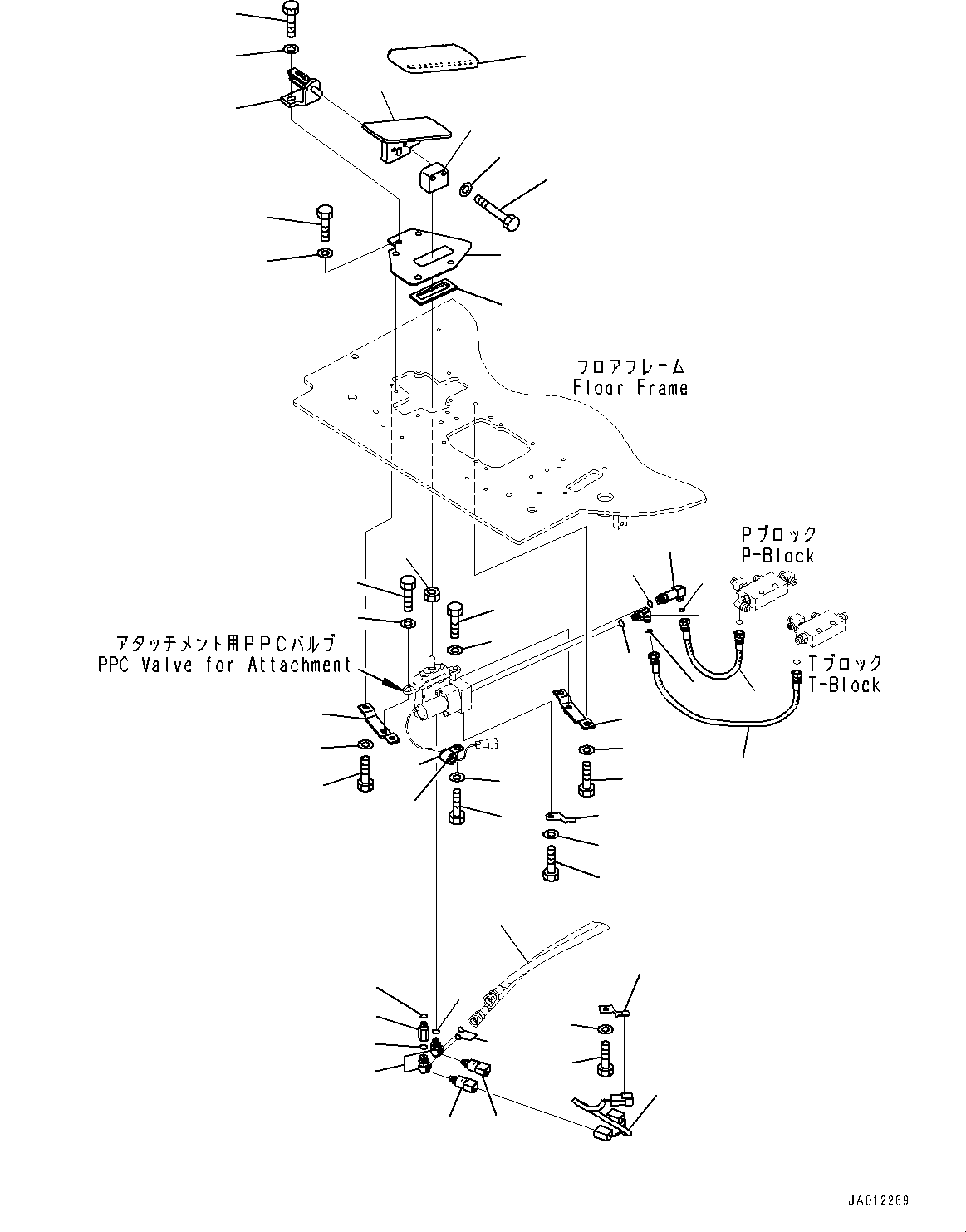 Hose(Floor Frame,Shuttle Valve) (22B-62-29290) KOMATSU