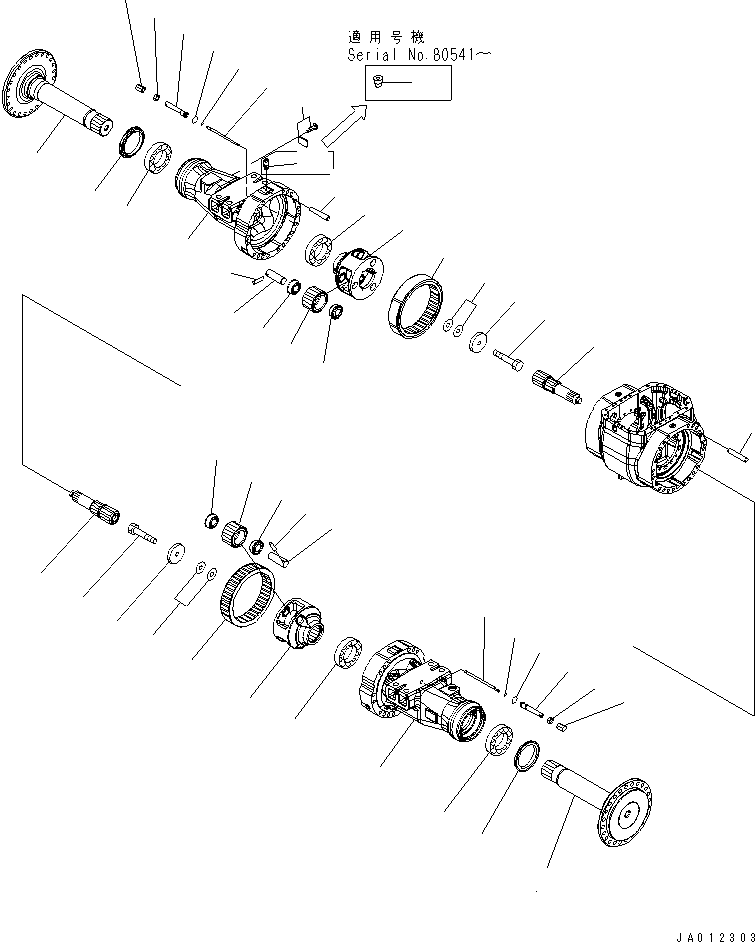 AXLE ASS'Y,FRONT \0\421-22-30012 KOMATSU