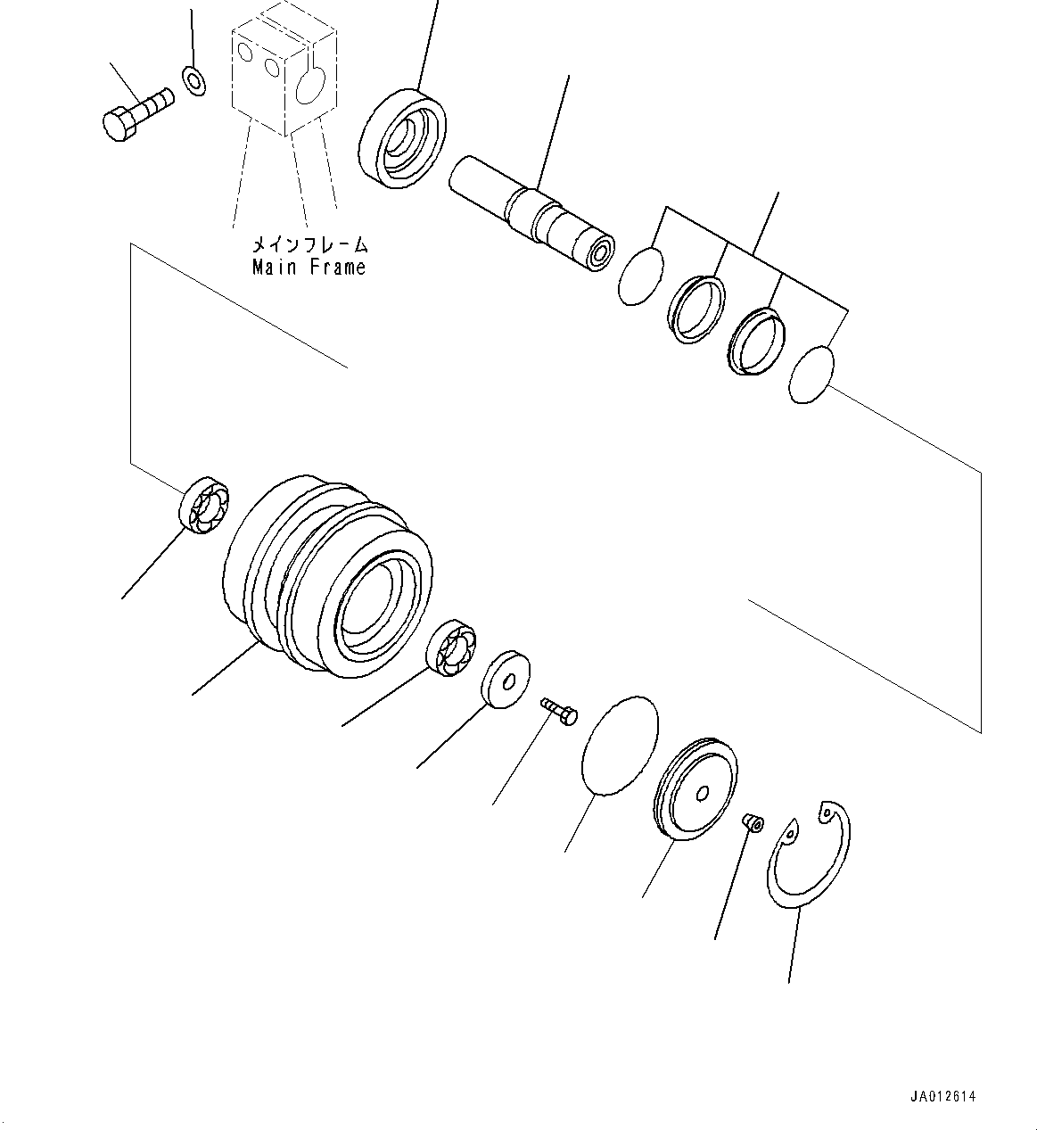 Carrier Roller Assembly 11Y-30-01142 KOMATSU
