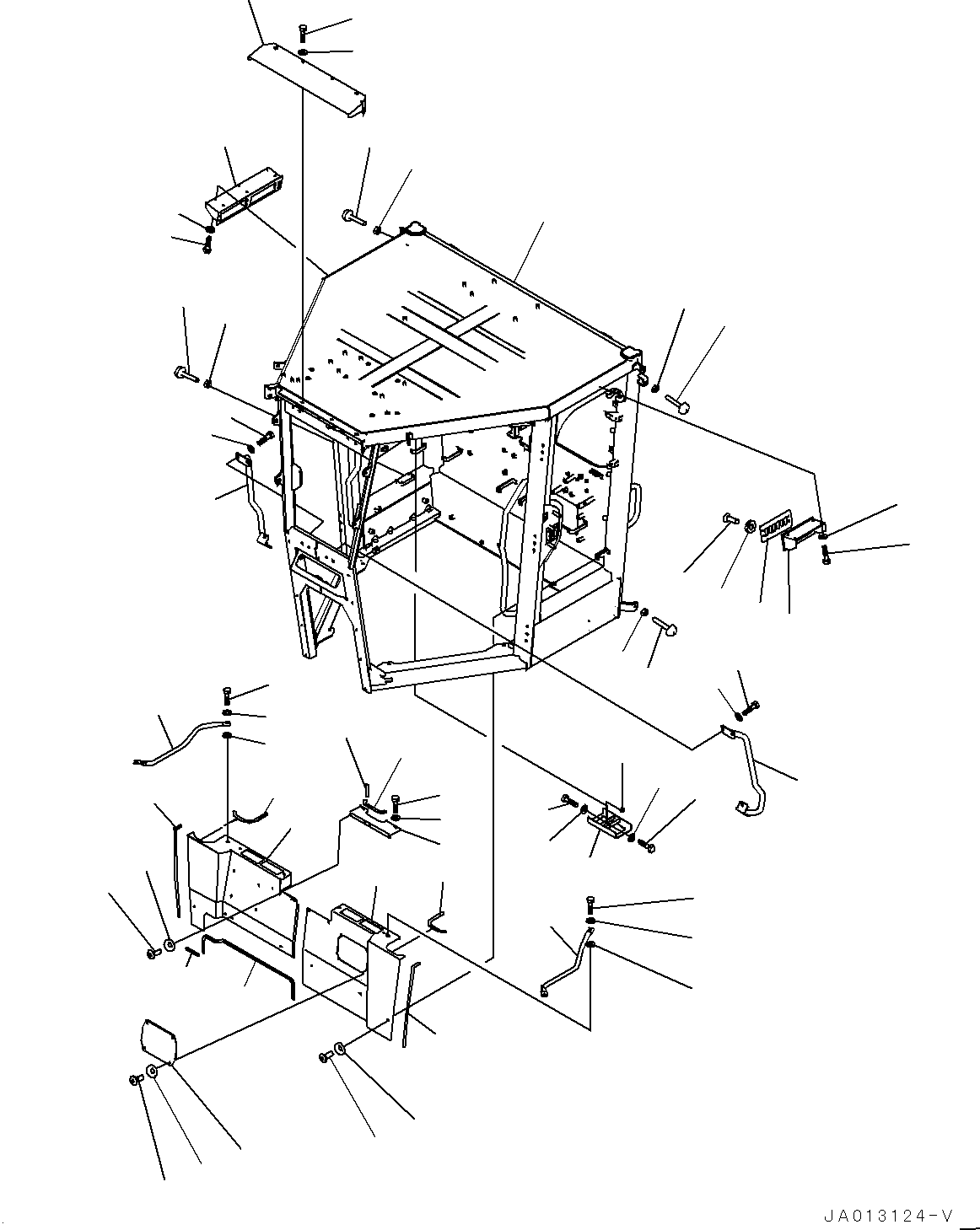 ROPS Cab Assembly, Low Height,With KOMTRAX, 3G or KOMTRAX, GPRS 23B-926-7402 KOMATSU