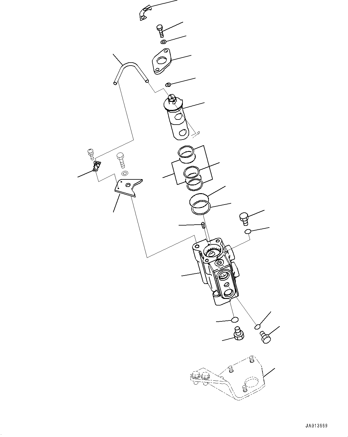 Bracket(Additional Actuator Piping,Filter and Piping,Provision For 1-Additional Actuator Piping) (22P-62-22342) KOMATSU