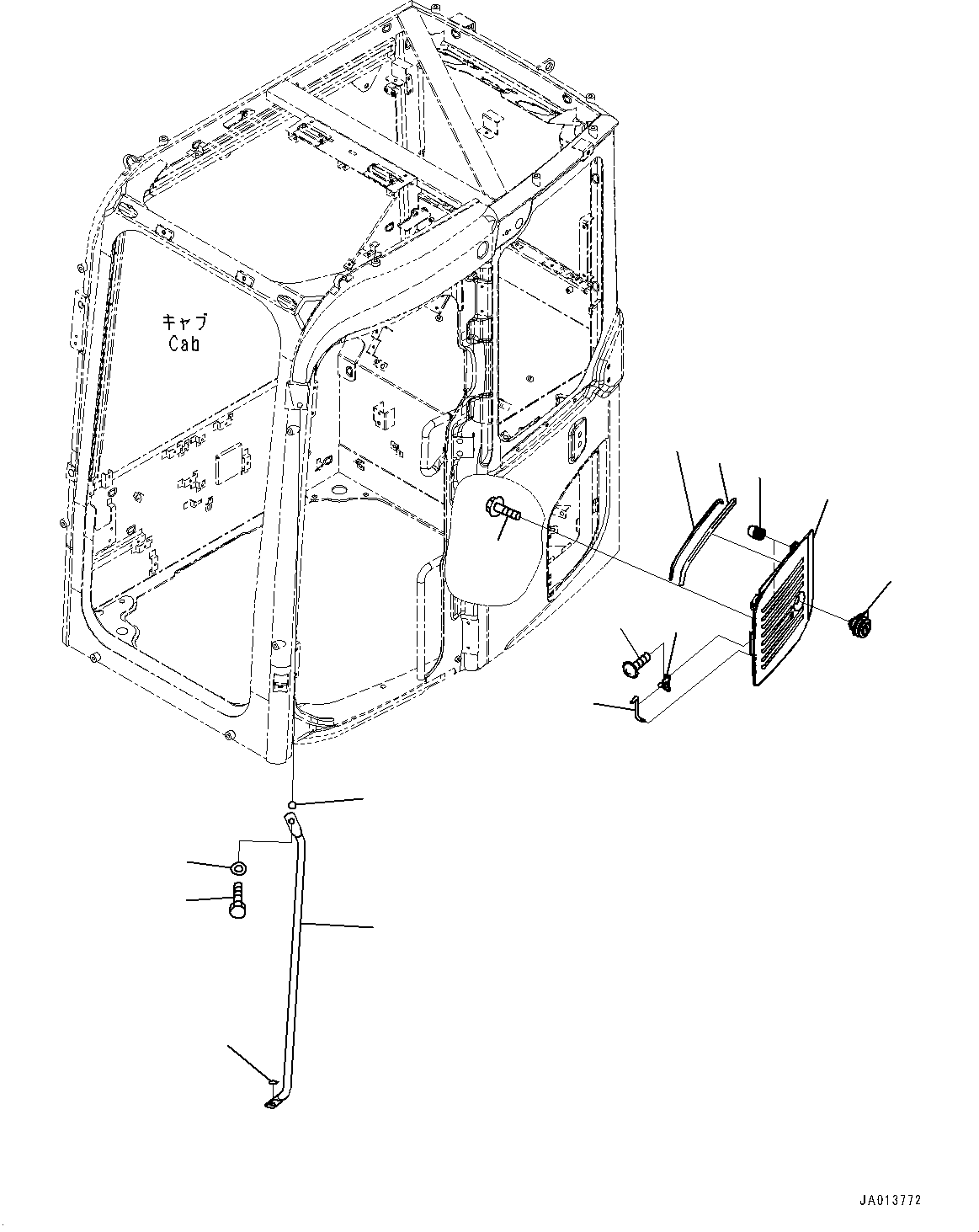 Облицовка 22P-53-28690 KOMATSU