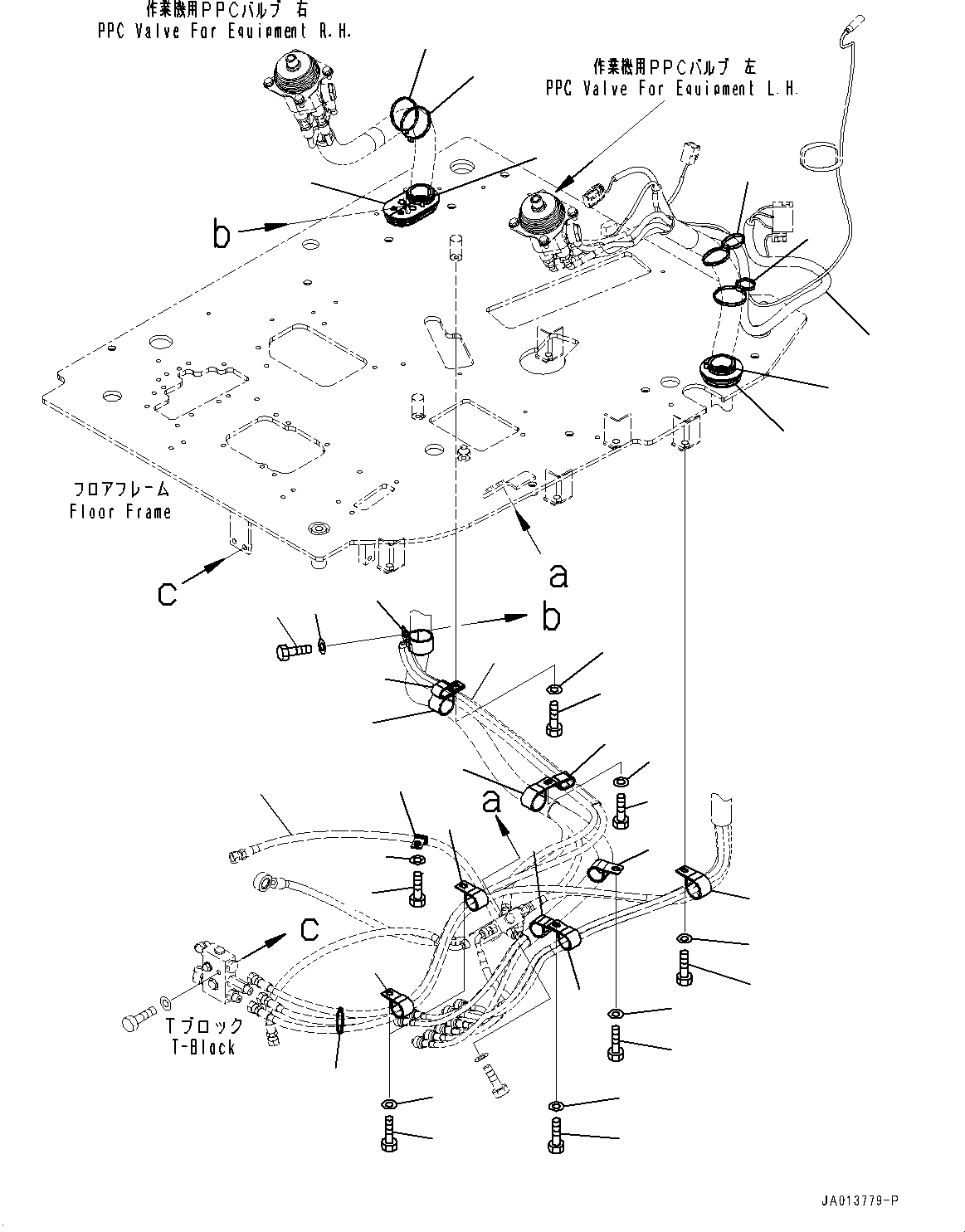 Hose(Floor Frame,Boom Swing Control Pedal) (21W-62-65380) KOMATSU