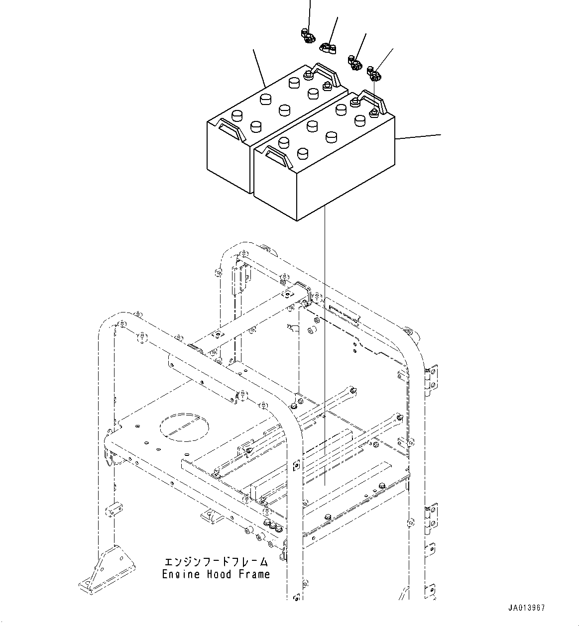 Battery, Wet, (195G51) 08001-3195G KOMATSU