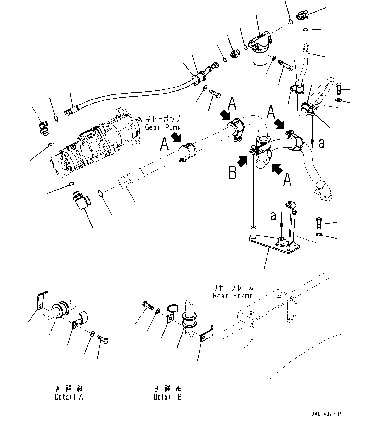 Hose(Rear Axle,Final Drive, Solenoid Valve and Piping) (234-60-82340) KOMATSU