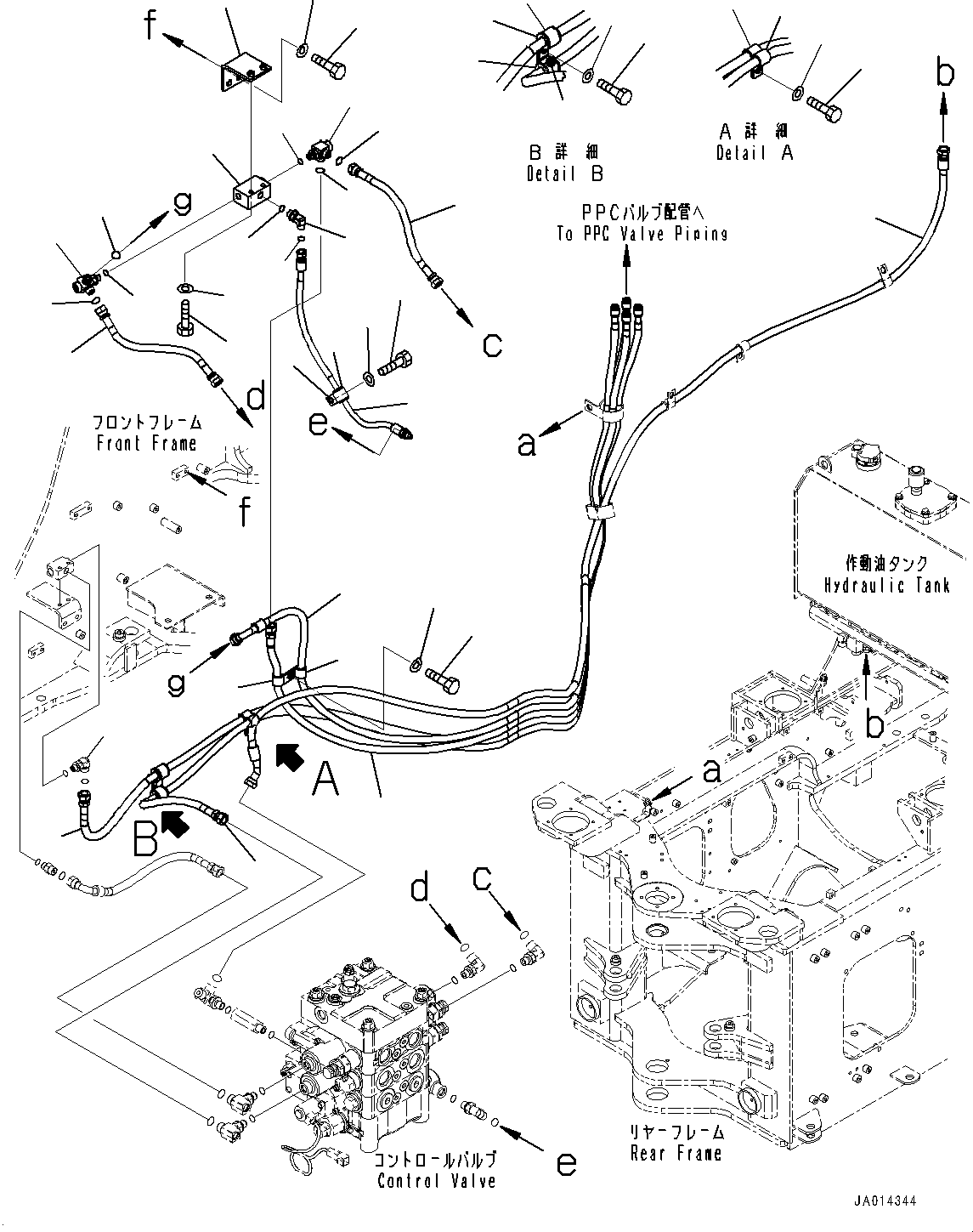 Elbow(Hydraulic Oil Piping,Valve Related Parts,With Quick Coupler, JRB) (418-T80-3281) KOMATSU