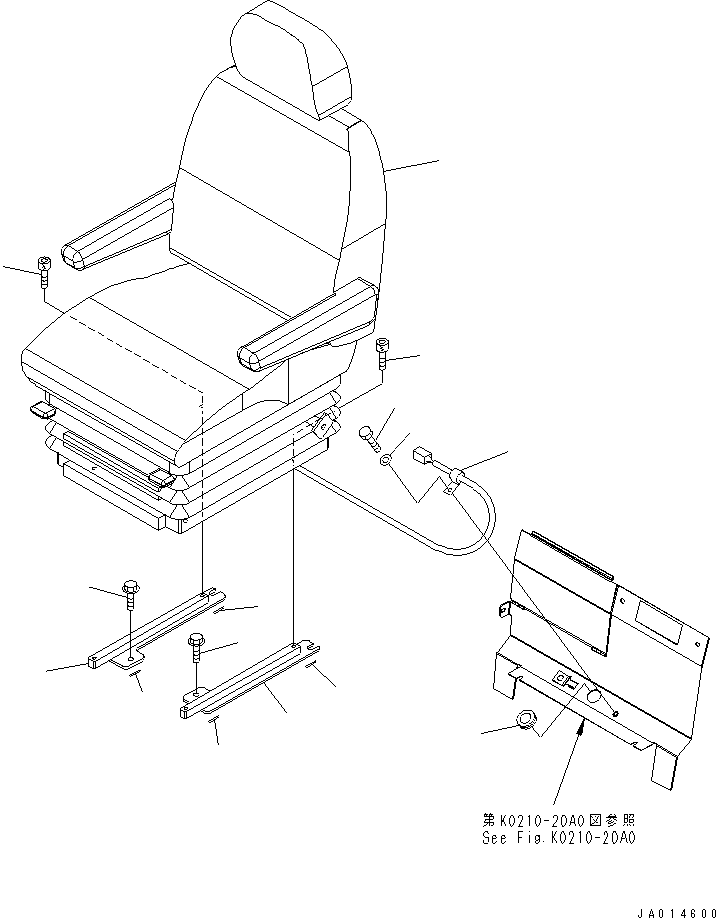 SEAT ASS'Y,(SEE FIG. K0110-02A2) (418-960-3111) KOMATSU