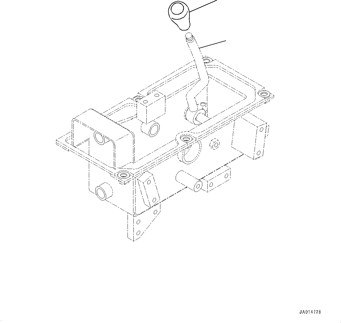 Lever(Floor Frame,Control Box, L.H.) (134-43-66172) KOMATSU