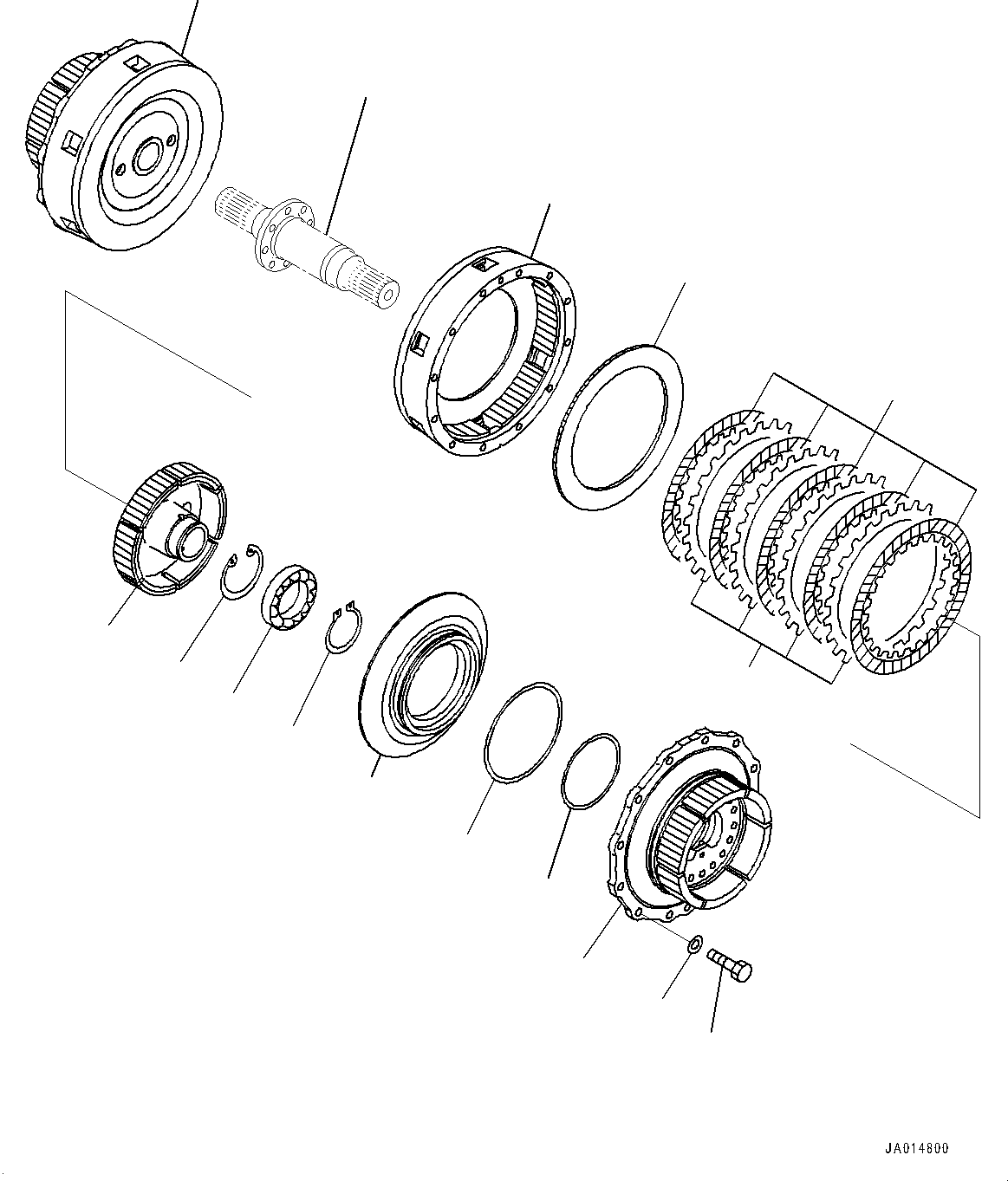 Shaft(Power Train,Bevel Gear and Shaft) (14X-22-21121) KOMATSU