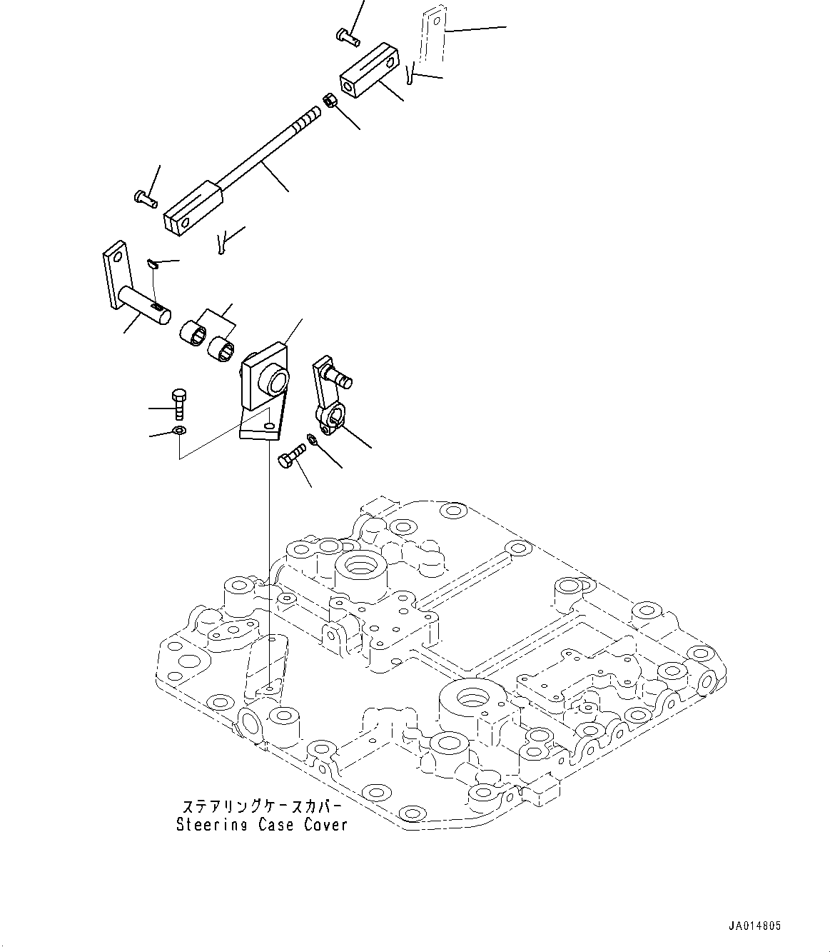 Lever(Power Train,Steering Valve) (14X-40-21180) KOMATSU