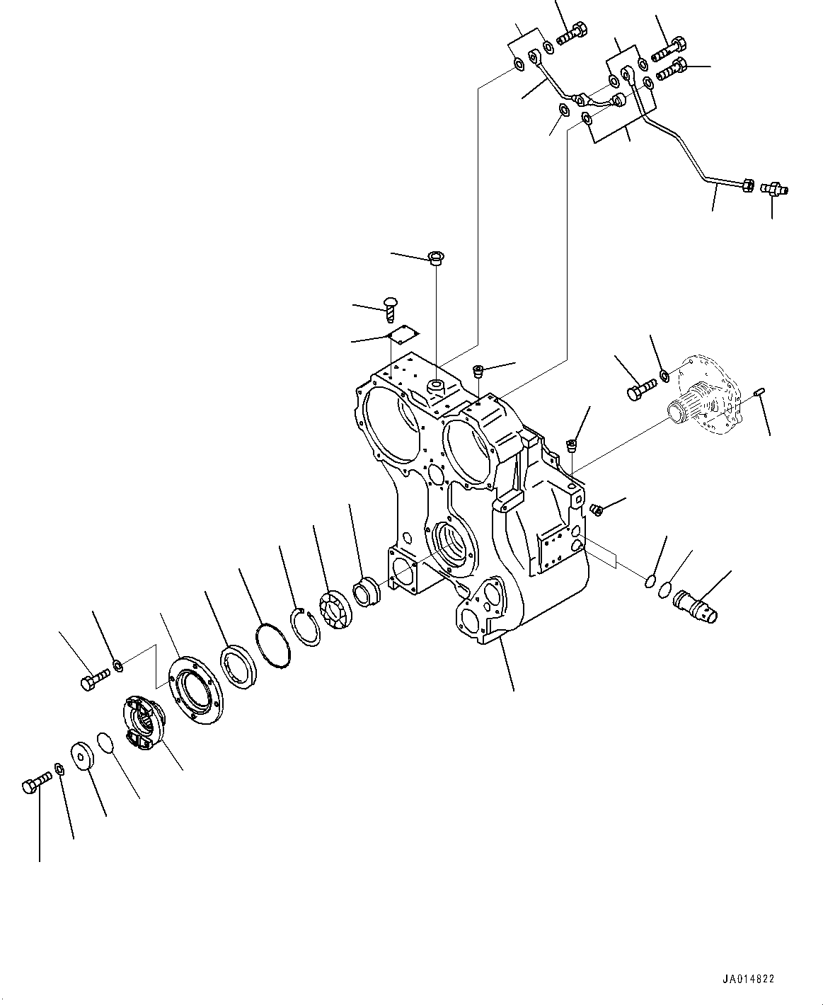 Torque Converter Assembly, Rear PTO (Power Take Off) 14X-13-31012 KOMATSU