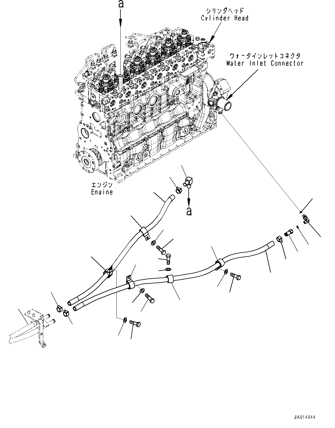 Hose(ROPS Cab and Floor Frame Group,Heater Piping,1-Passenger) (419-07-55321) KOMATSU